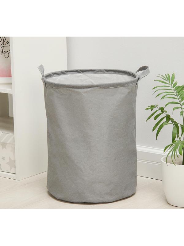 Корзина бельевая текстильная «Большая стирка», 35×45 см, цвет серый