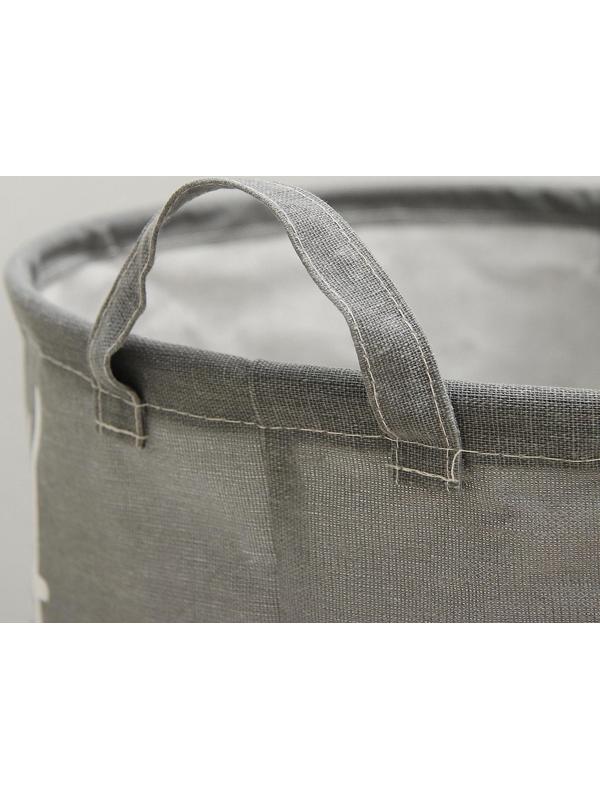 Корзина бельевая текстильная «Большая стирка», 35×45 см, цвет серый