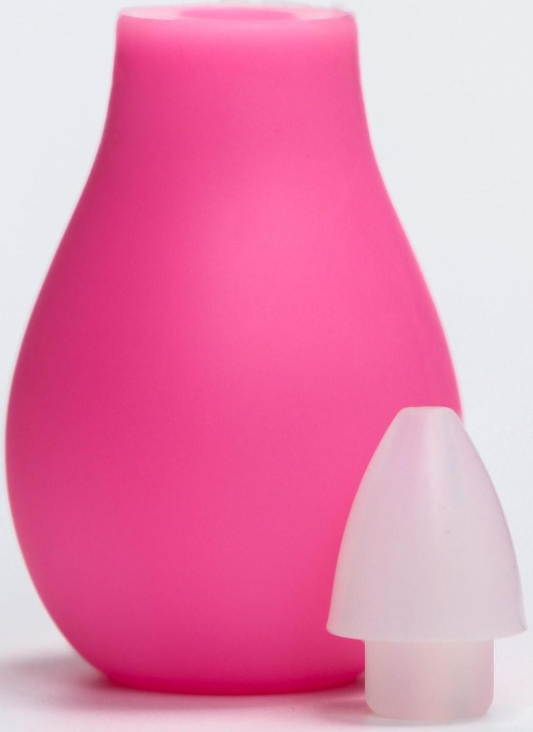 Детский назальный аспиратор, с колпачком, цвет розовый