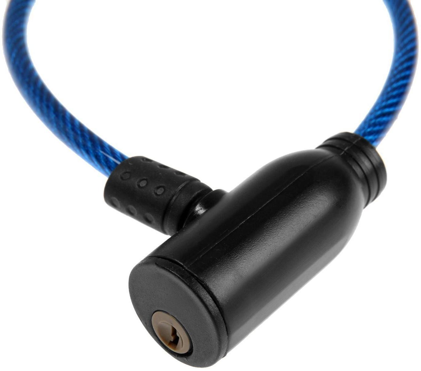 Замок навесной велосипедный, 350 мм, d=6 мм, английский ключ, микс