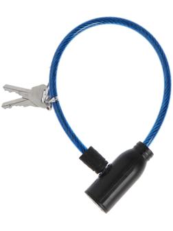 Замок навесной велосипедный, 350 мм, d=6 мм, английский ключ, микс