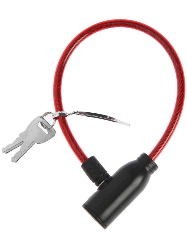 Замок навесной велосипедный, 350 мм, d=6 мм, английский ключ, микс