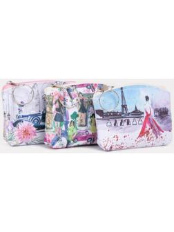 Кошелёк на молнии, цвет МИКС