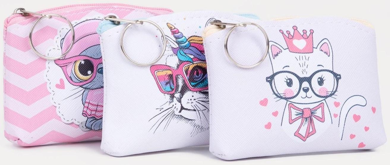 Кошелёк на молнии, цвет МИКС