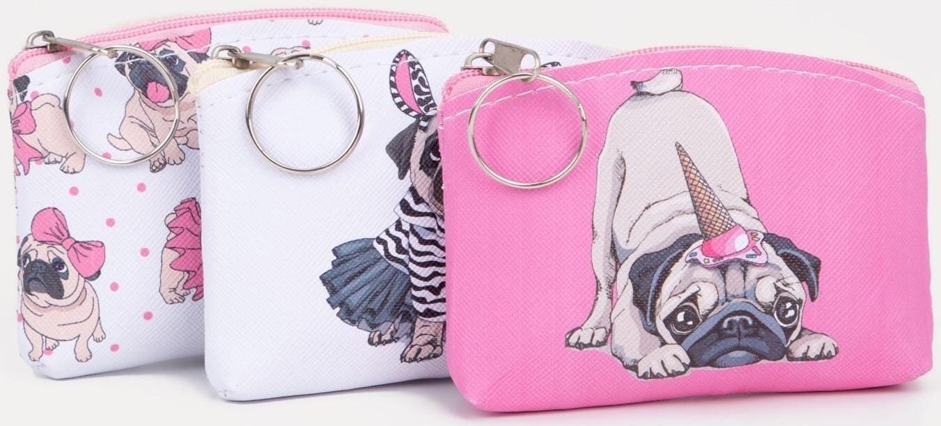 Кошелёк на молнии, цвет МИКС