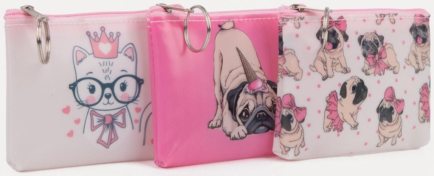 Кошелёк на молнии, цвет МИКС