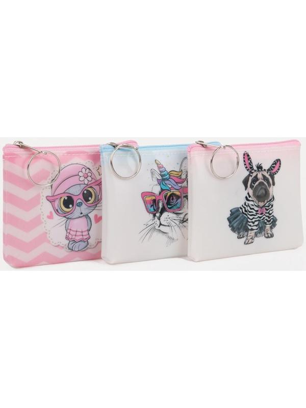 Кошелёк на молнии, цвет МИКС