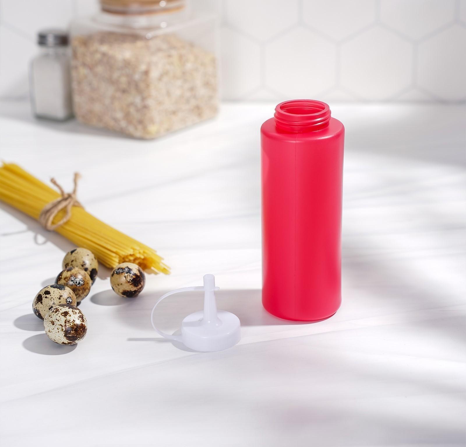 Ёмкость для соуса, 300 мл, 6×19 см, цвет красный