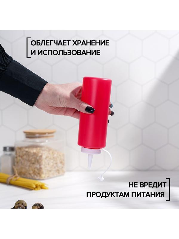Ёмкость для соуса, 300 мл, 6×19 см, цвет красный