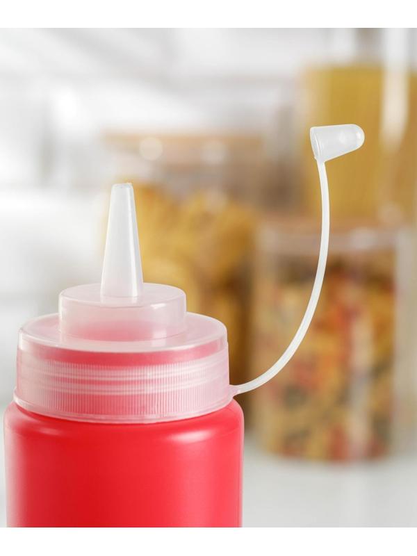 Ёмкость для соуса, 480 мл, 6,5×19,5 см, цвет красный