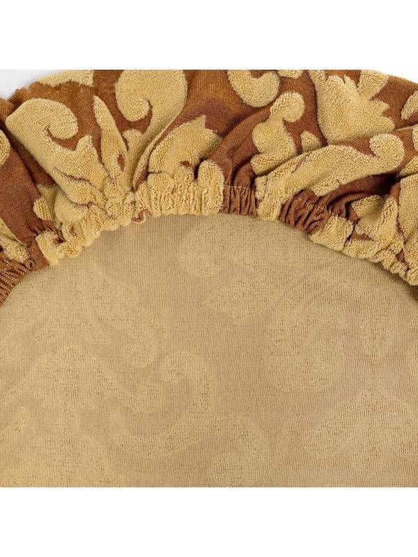 Чехол на стул трикотаж жаккард, цвет бронза, 100% полиэстер