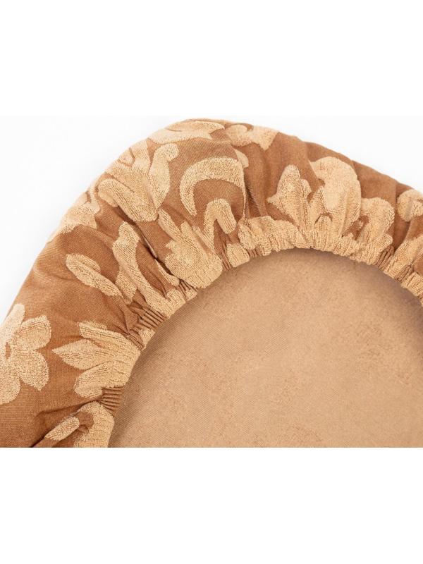 Чехол на стул трикотаж жаккард, цвет какао, 100% полиэстер