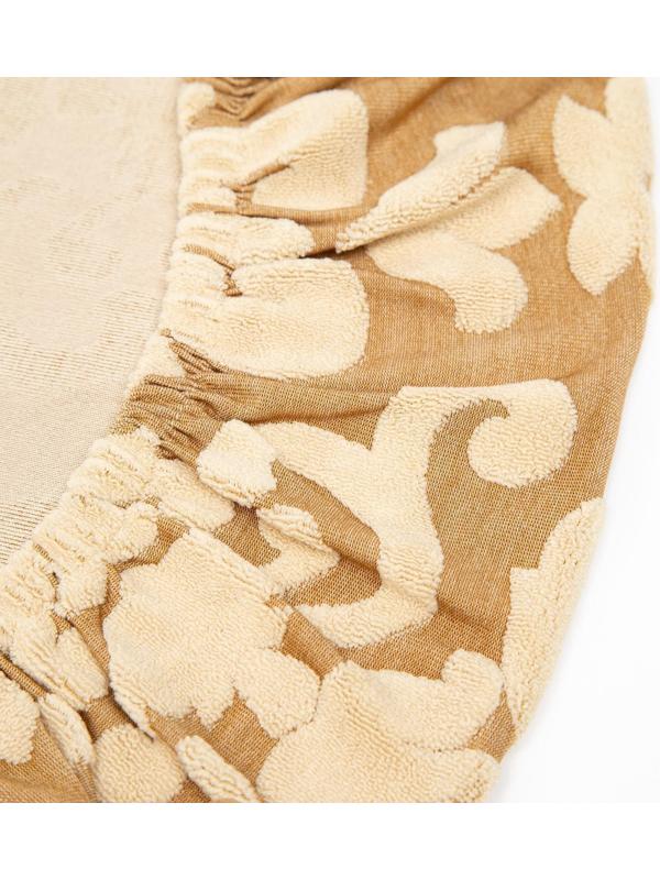 Чехол на стул трикотаж жаккард, цвет светло-коричневый, 100% полиэстер