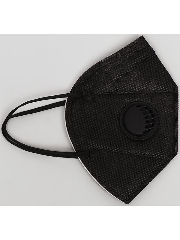 Респиратор KN95 FFP2 с клапаном, универсальный, чёрный, микс