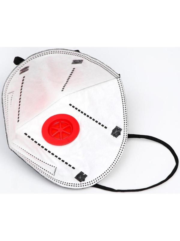 Респиратор KN95 FFP2 с клапаном, универсальный, чёрный, микс