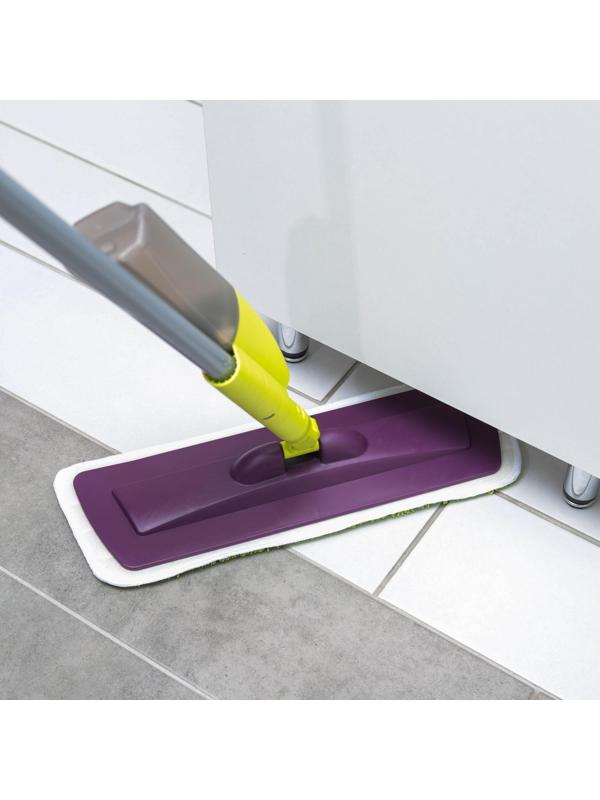 Швабра для мытья пола с распылителем Доляна, насадка из микрофибры 38×10 см, дополнительная насадка для мойки стёкол, ручка 120 см