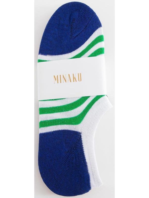 Набор носков мужских укороченных MINAKU «Полоски», 3 пары, размер 40-41 (27 см)