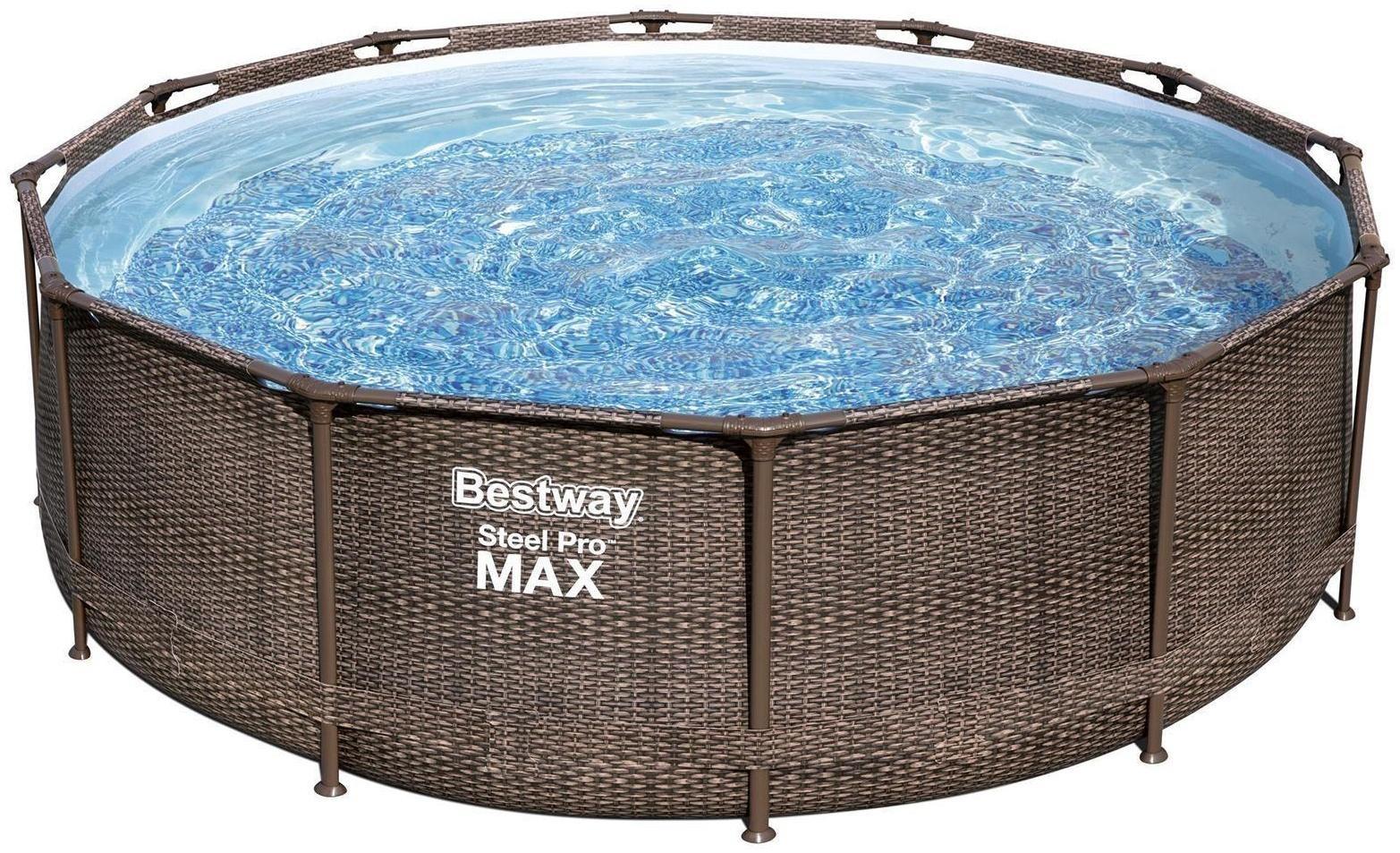 Бассейн каркасный Steel Pro, 366 х 100 см, фильтр-насос, лестница, 56709 Bestway