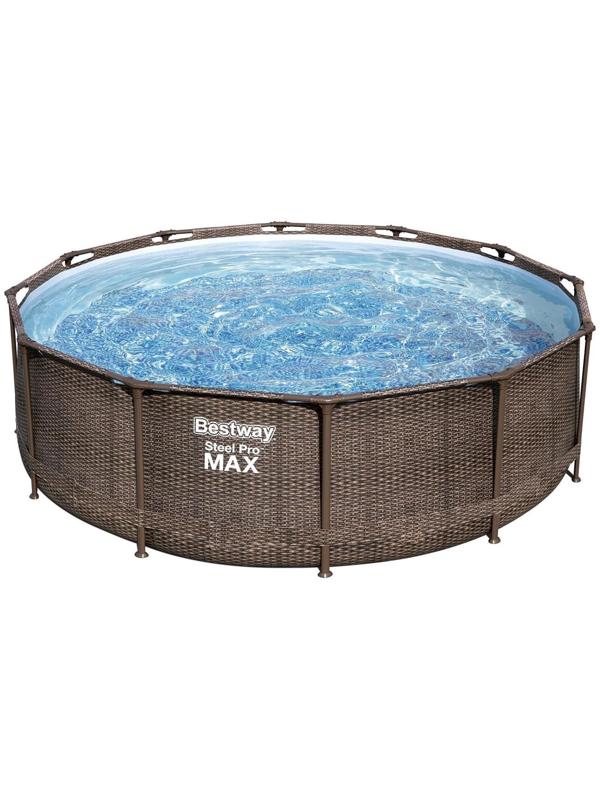 Бассейн каркасный Steel Pro, 366 х 100 см, фильтр-насос, лестница, 56709 Bestway