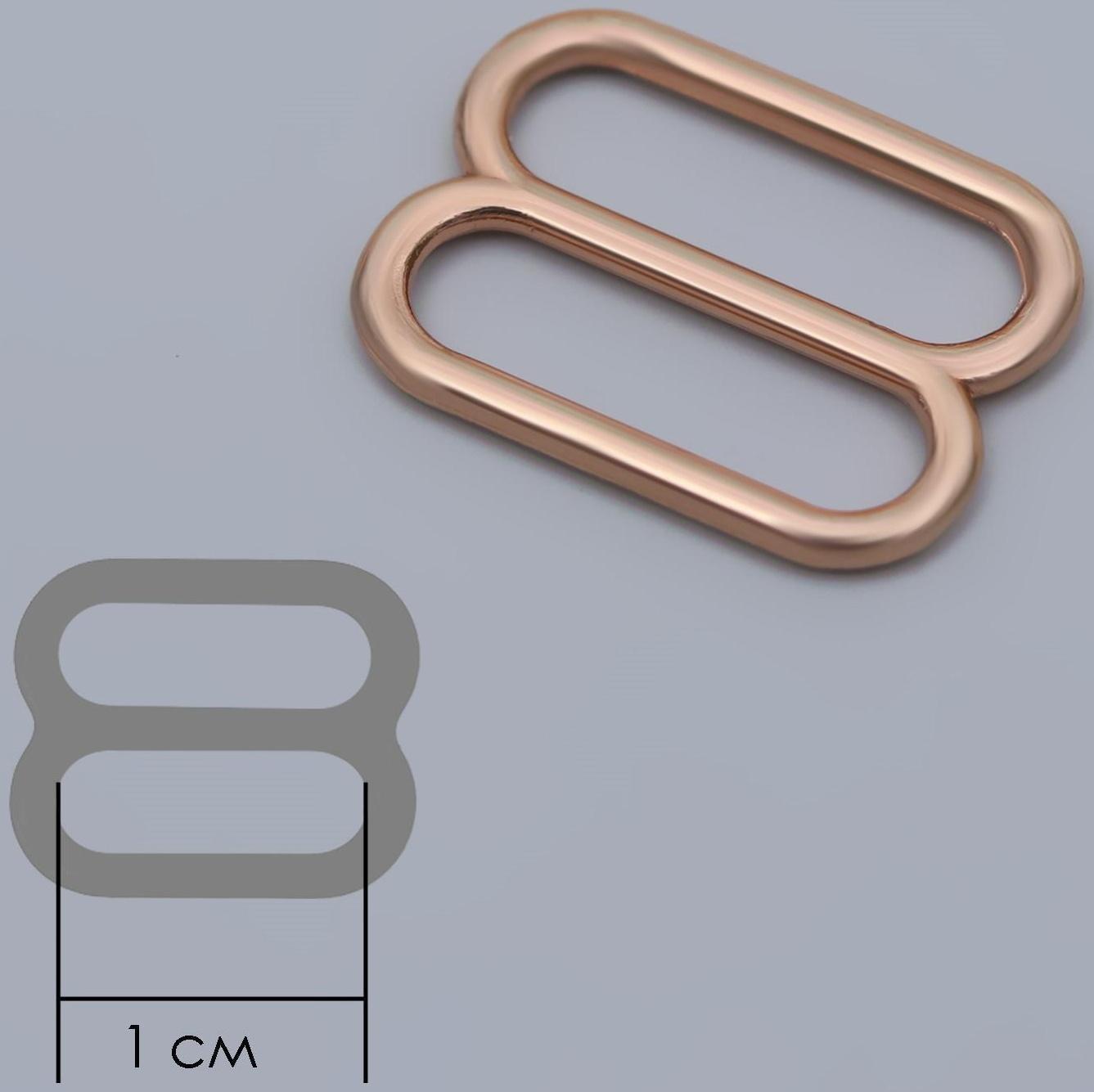 Регулятор для бретелей, металлический, 10 мм, 20 шт, цвет золотой