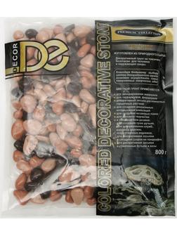 Грунт декоративный галька микс: шоколад-какао-крем-брюле 800г фр. 8-12 мм