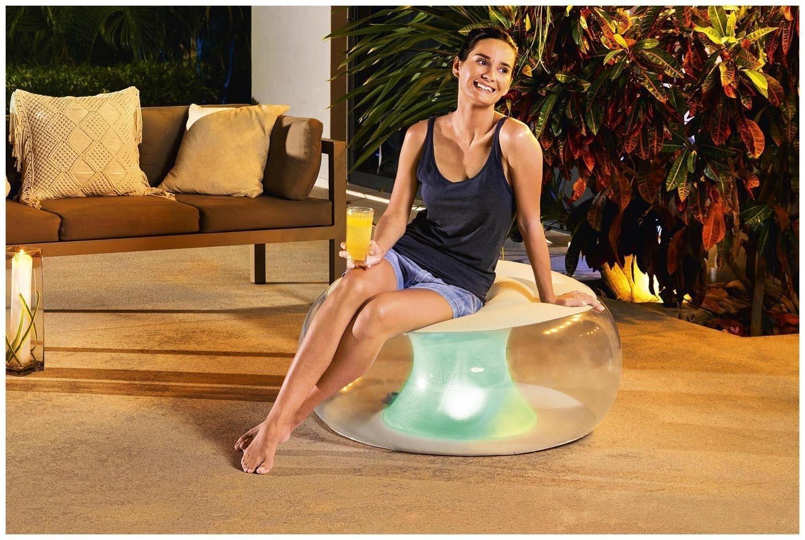Кресло надувное с подсветкой Poolsphere, 82 x 82 x 41 см, 75085 Bestway