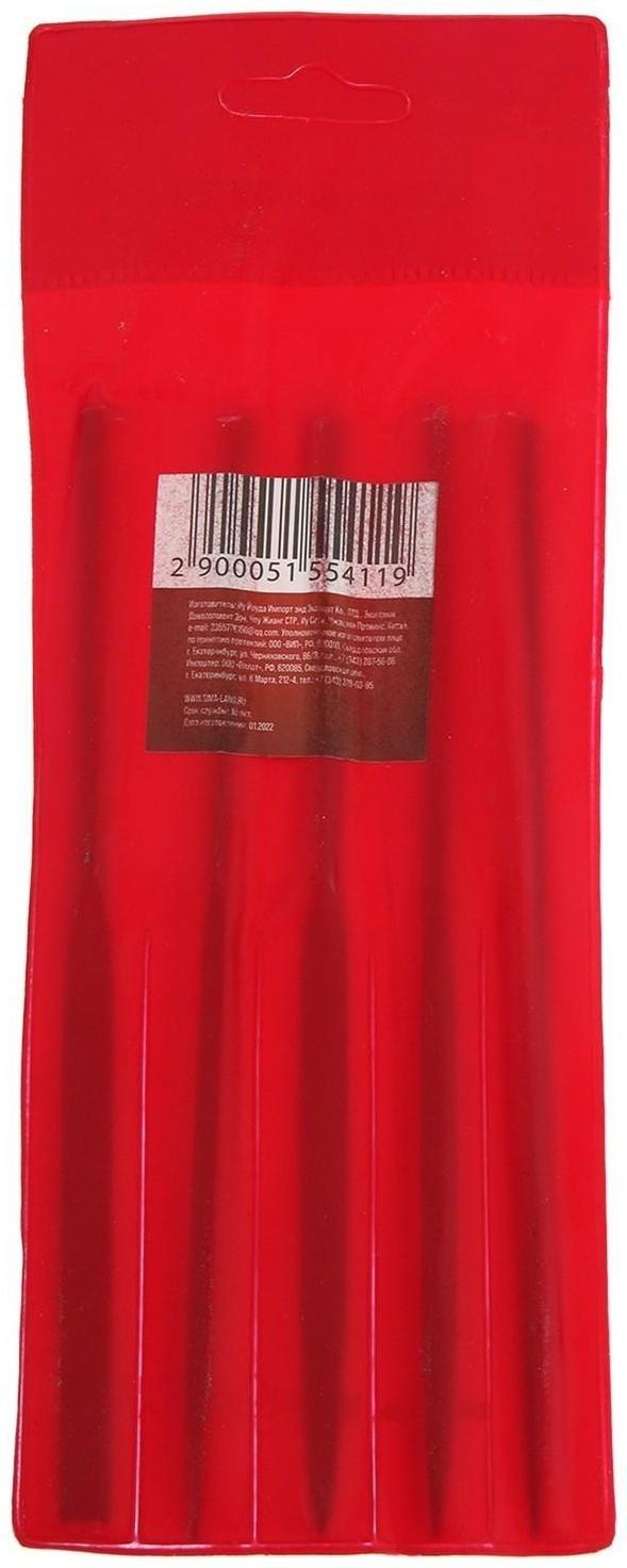 Набор надфилей ЛОМ, металлические рукоятки, 70 х 160 х 4 мм, 5 шт.