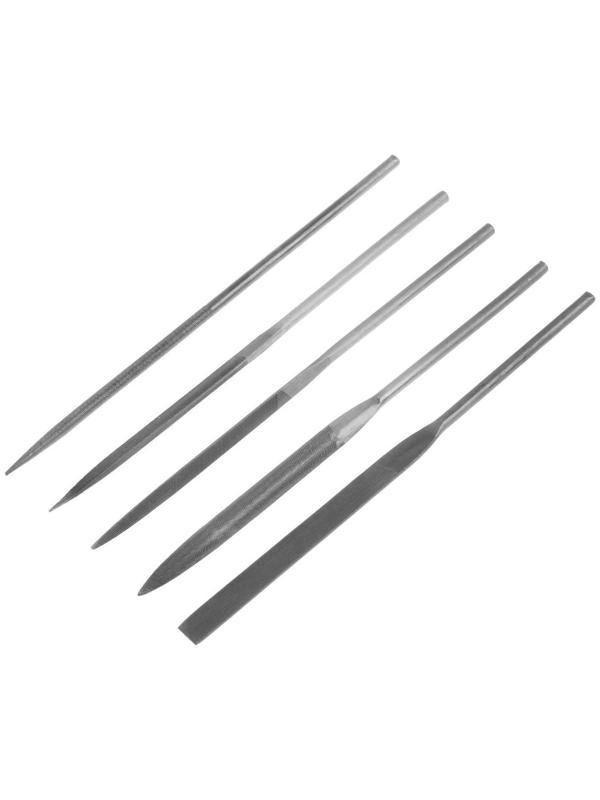 Набор надфилей ЛОМ, металлические рукоятки, 70 х 160 х 4 мм, 5 шт.