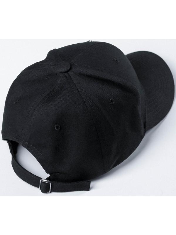 Кепка чёрная с кольцами, р-р 56см