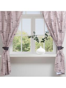 Комплект штор для кухни с подхватами Этель Homemade 170х145 см-2 шт., 100% п/э