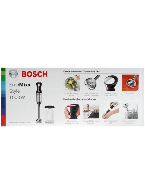 Блендер Bosch MS 62 M 6110, погружной, 1000 Вт, 0.6 л, 12 скоростей, режим турбо, чёрный
