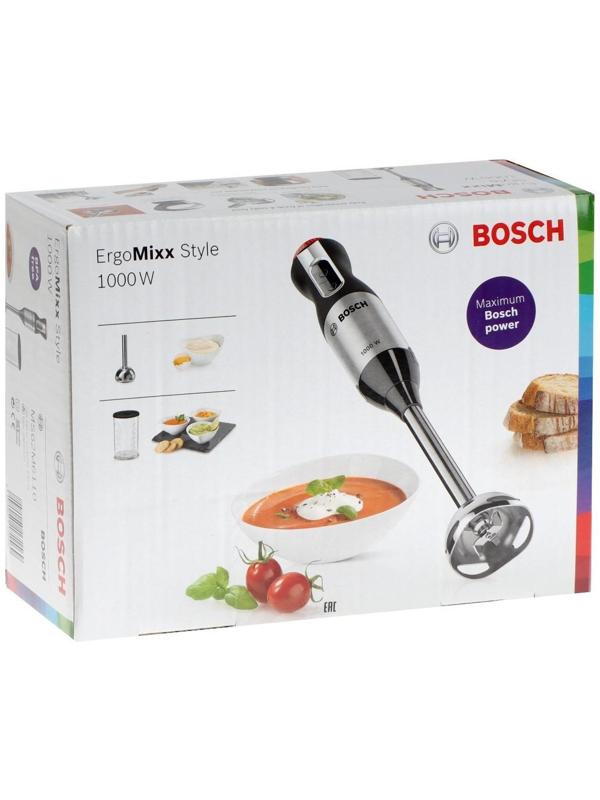 Блендер Bosch MS 62 M 6110, погружной, 1000 Вт, 0.6 л, 12 скоростей, режим турбо, чёрный