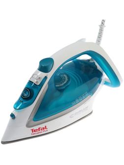 Утюг Tefal FV5718E0, 2500 Вт, керамическая подошва, 45 г/мин, 270 мл, бело-бирюзовый
