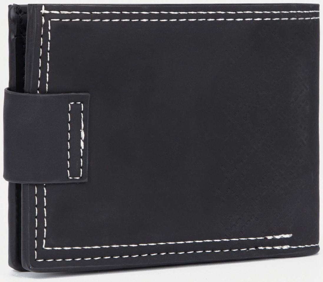 Портмоне на клапане, цвет чёрный