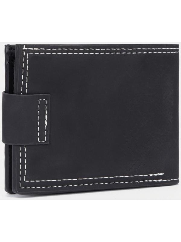 Портмоне на клапане, цвет чёрный