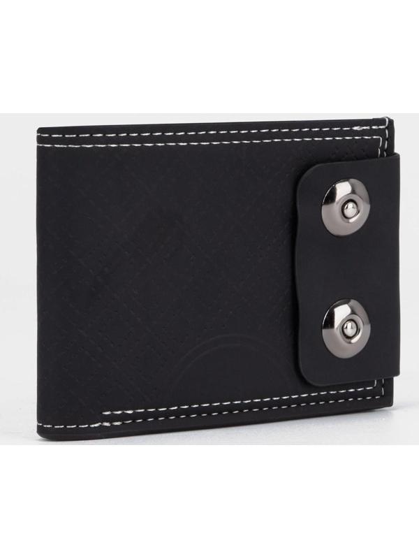 Портмоне на клапане, отдел для купюр, для карт, цвет чёрный