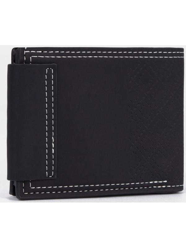 Портмоне на клапане, отдел для купюр, для карт, цвет чёрный