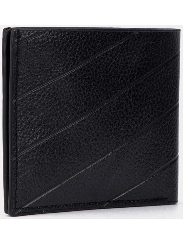 Портмоне без застёжки, для купюр, для карт, для монет, цвет чёрный