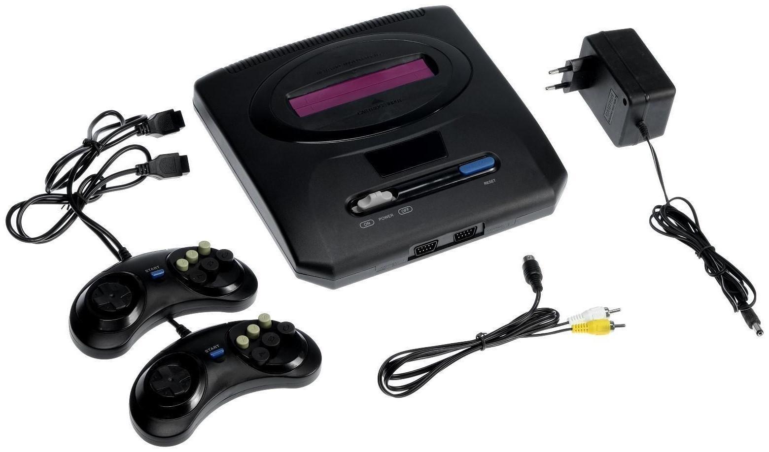 Игровая приставка LuazON Man Game-4, 16 бит, в комплекте два джойстика, 70 игр, чёрная
