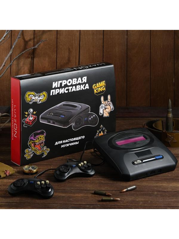 Игровая приставка LuazON Man Game-4, 16 бит, в комплекте два джойстика, 70 игр, чёрная