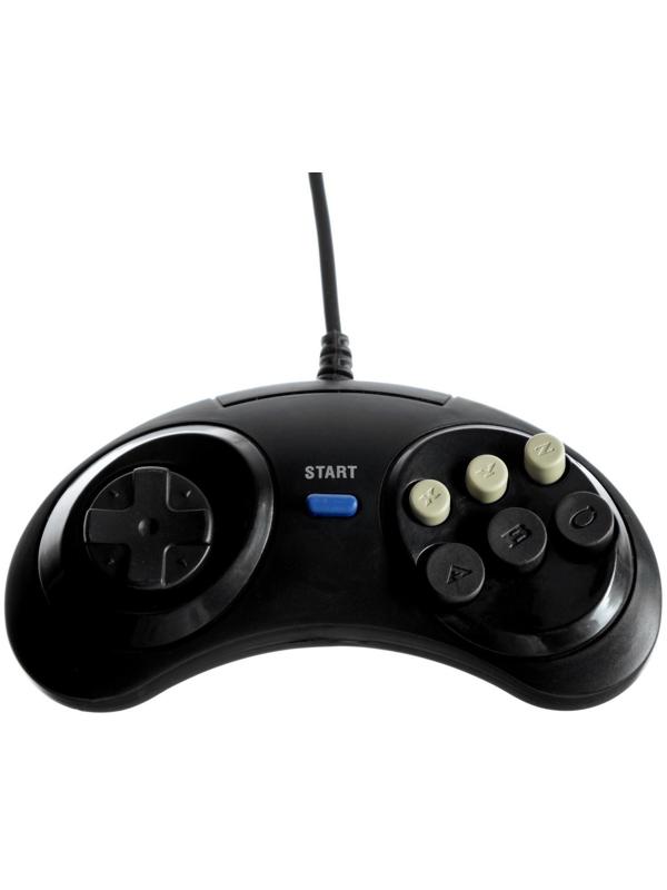 Игровая приставка LuazON Man Game-4, 16 бит, в комплекте два джойстика, 70 игр, чёрная