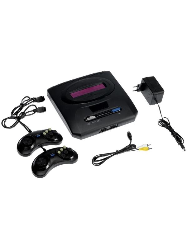 Игровая приставка LuazON Man Game-4, 16 бит, в комплекте два джойстика, 70 игр, чёрная