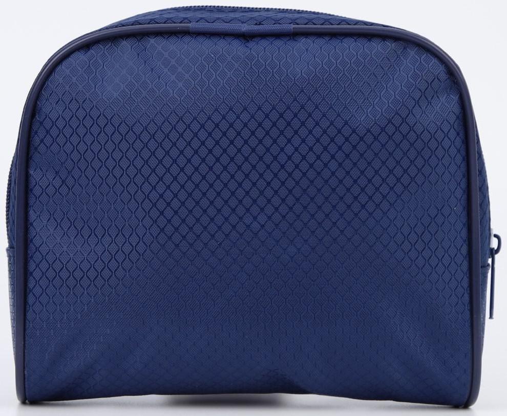 Косметичка на молнии, наружный карман, цвет синий