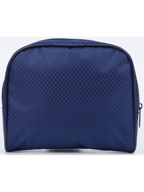 Косметичка на молнии, наружный карман, цвет синий