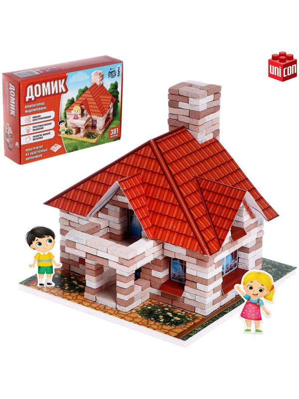 Конструктор из кирпичиков «Домик», 381 деталь
