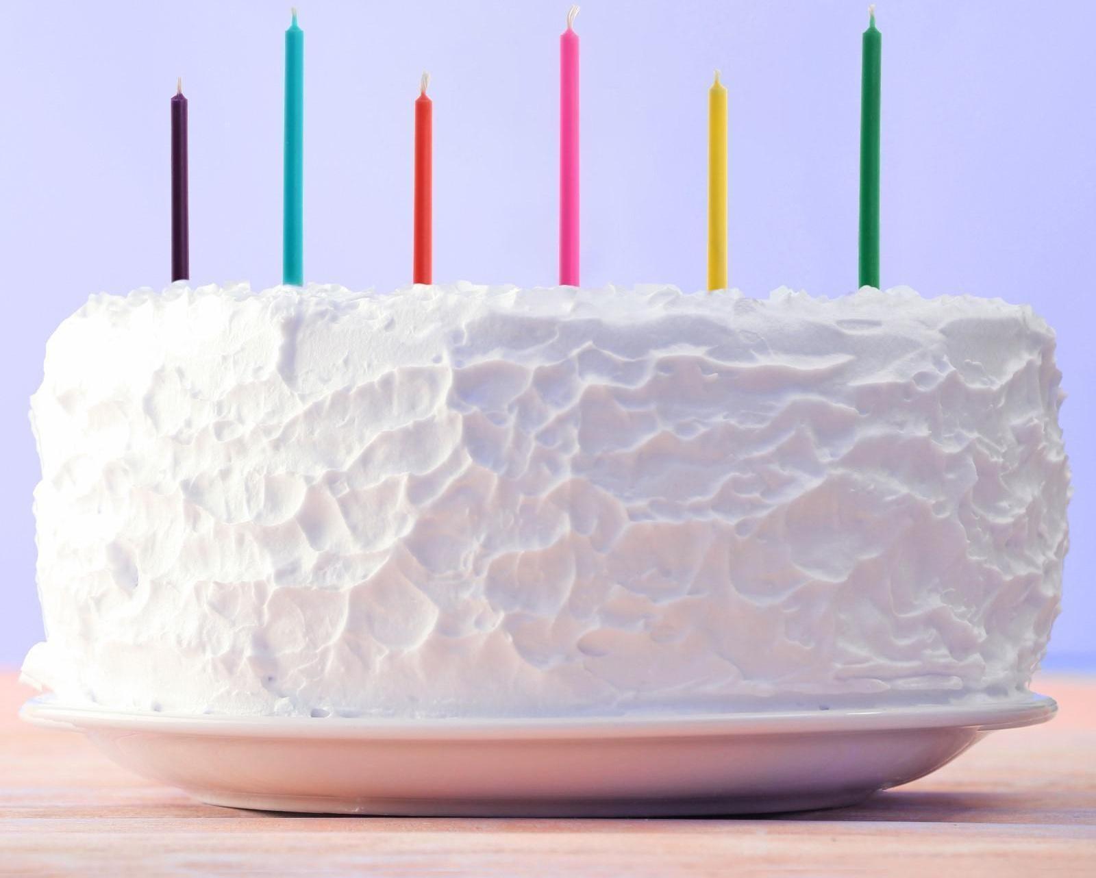 Набор свечей с цветным пламенем в коробке « С Днем рождения», 6 шт.