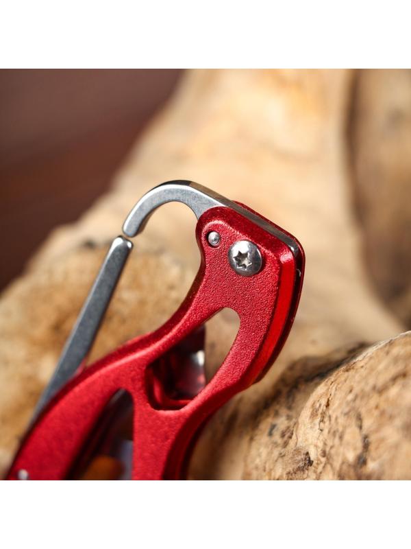 Нож складной с карабином, цвет микс, 16,5см, клинок 6,5см