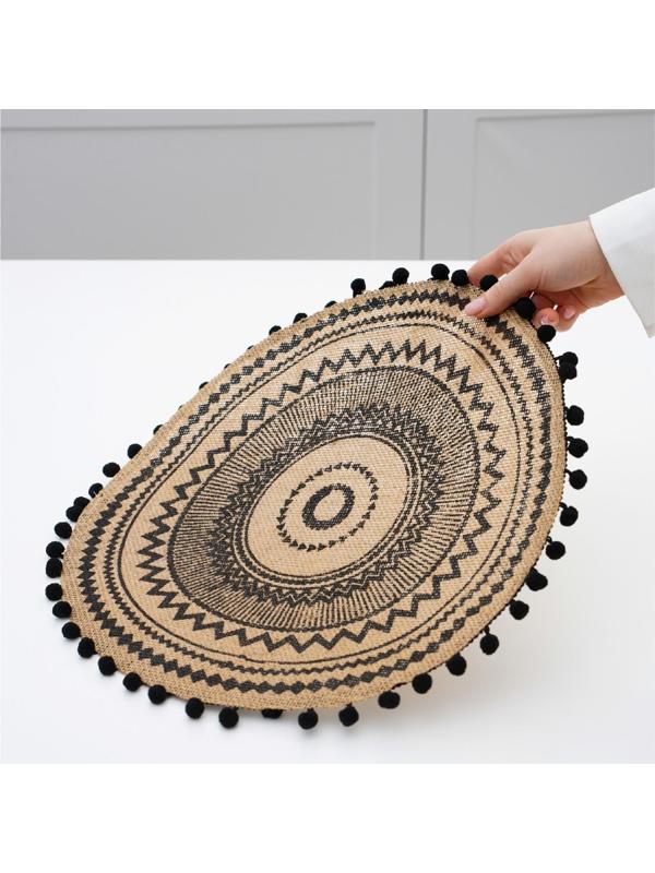 Салфетка сервировочная на стол «Африка», 38×38 см, цвет чёрный