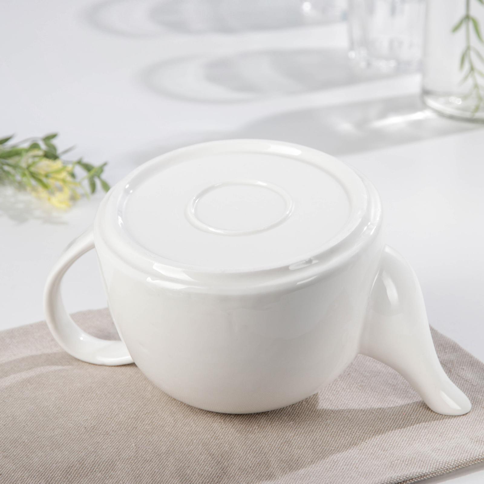 Чайник керамический заварочный «Классика», 500 мл, цвет белый