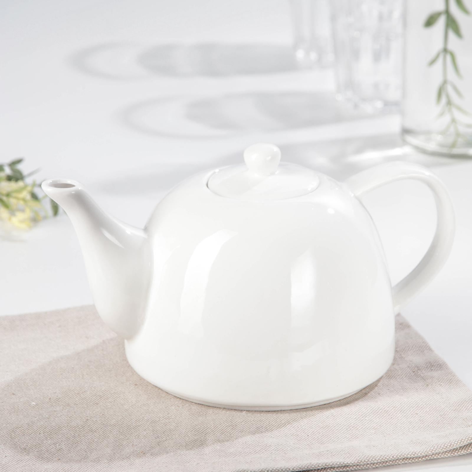 Чайник керамический заварочный «Классика», 500 мл, цвет белый